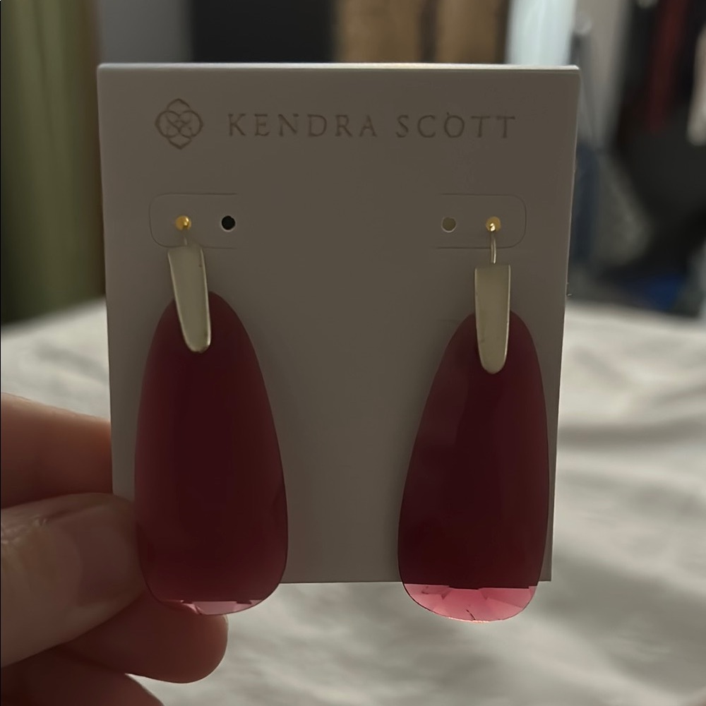 Kendra Scott Red and Gold Earrings